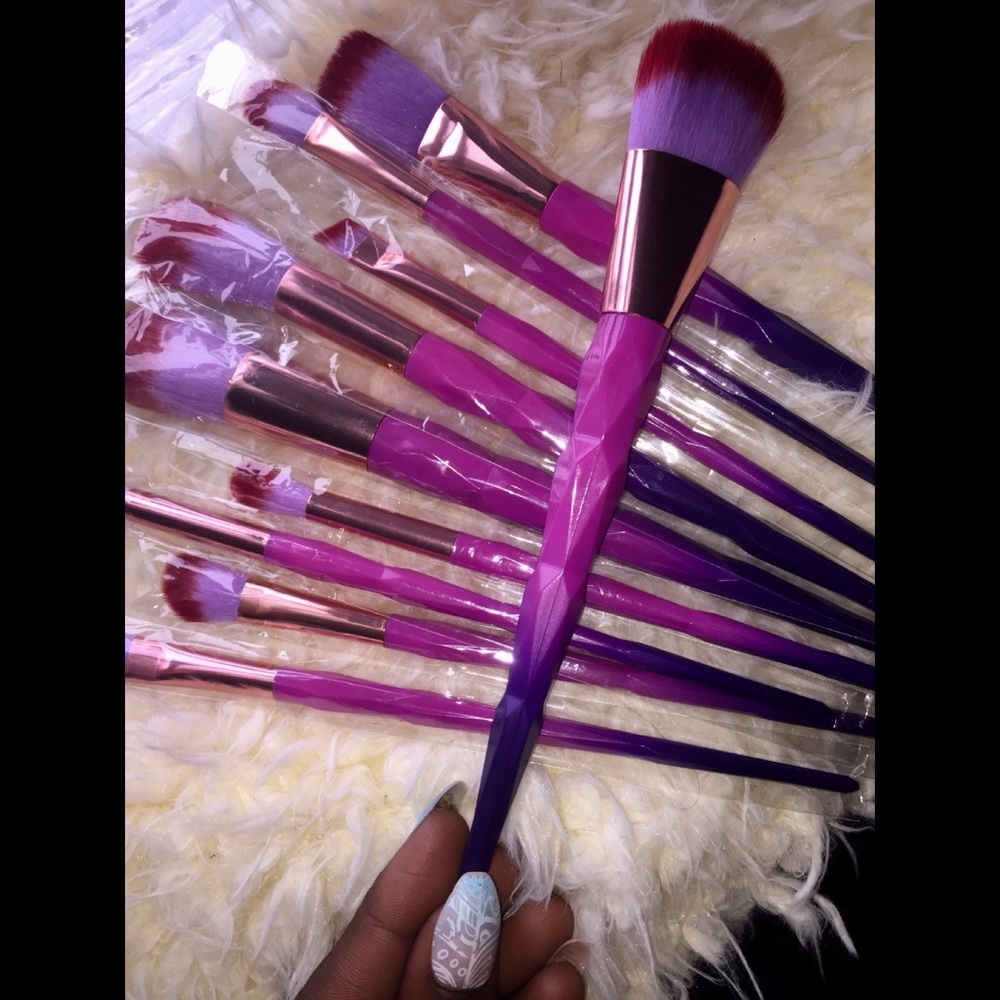 ombré unicorn 🦄 10 piece makeup brush set 😍